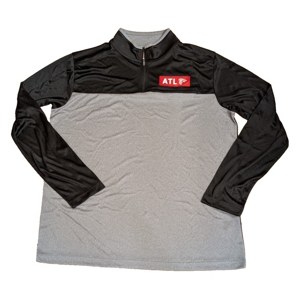 NFL Team Apparel Other - Atlanta Falcons Men's XL 1/4 ZIP Long sleeve Gray & Black NFL Team Apparel, NWT